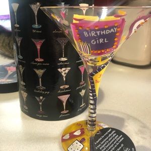 Brand new “Birthday Girl” martini glass